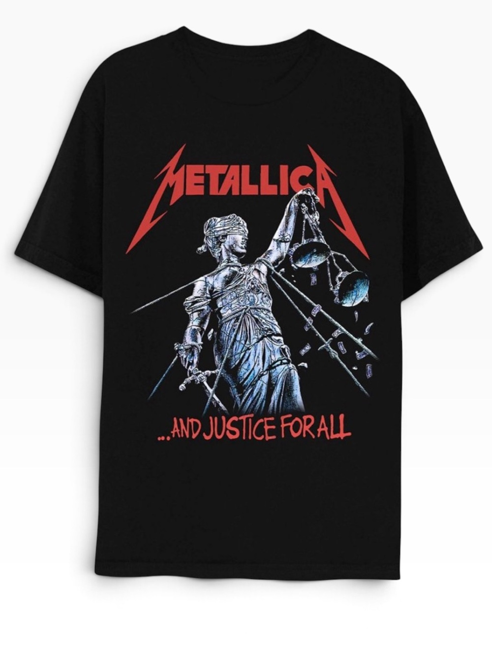 Metallica And Justice For All Short Sleeve Graphic Tee Size Medium